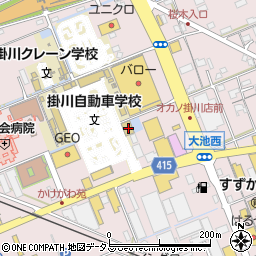 静岡県掛川市大池581周辺の地図