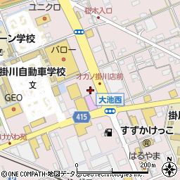 静岡県掛川市大池586周辺の地図