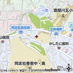 大阪府寝屋川市三井南町周辺の地図