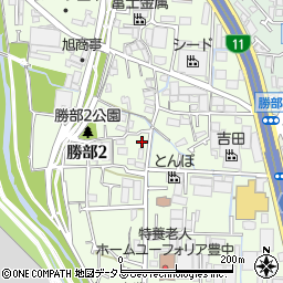 大阪府豊中市勝部2丁目5-3周辺の地図