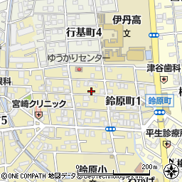 兵庫県伊丹市鈴原町2丁目16周辺の地図
