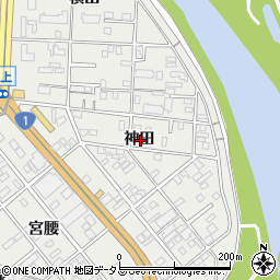 愛知県豊橋市下地町神田周辺の地図