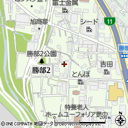 大阪府豊中市勝部2丁目5-25周辺の地図