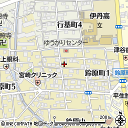 兵庫県伊丹市鈴原町2丁目14周辺の地図