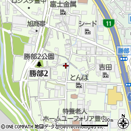 大阪府豊中市勝部2丁目5-1周辺の地図