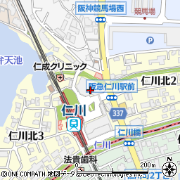 宝塚市仁川駅前サービスステーション周辺の地図