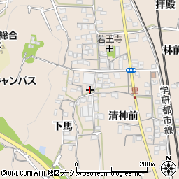 京都府相楽郡精華町下狛周辺の地図