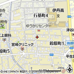 兵庫県伊丹市鈴原町2丁目13周辺の地図