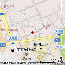 静岡県掛川市大池611周辺の地図