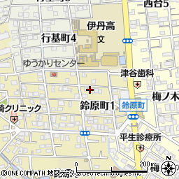 兵庫県伊丹市鈴原町1丁目11周辺の地図