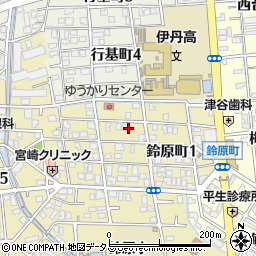 兵庫県伊丹市鈴原町2丁目11周辺の地図