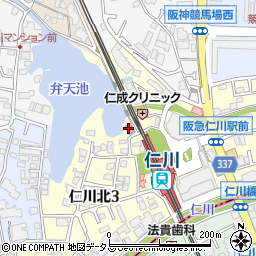 宝塚市立会館仁川会館周辺の地図
