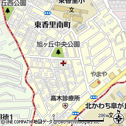 大阪府枚方市東香里南町周辺の地図