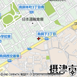 ＬＡＷＳＯＮ　ＳＴＯＲＥ１００摂津鳥飼本町店周辺の地図