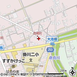 静岡県掛川市大池447周辺の地図