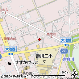 静岡県掛川市大池610周辺の地図