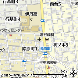 兵庫県伊丹市鈴原町1丁目1周辺の地図