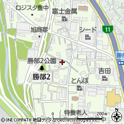 大阪府豊中市勝部周辺の地図
