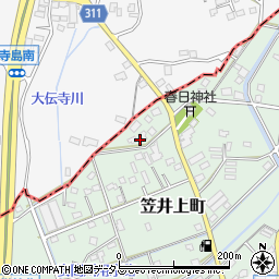 静岡県浜松市中央区笠井上町344周辺の地図