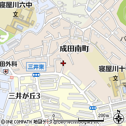 大阪府寝屋川市成田南町周辺の地図