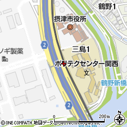 摂津市役所前﻿(ポリテクセンター前)周辺の地図
