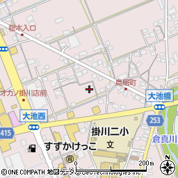 静岡県掛川市大池33周辺の地図