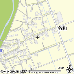 静岡県掛川市各和124周辺の地図