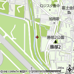 大阪府豊中市勝部2丁目16周辺の地図