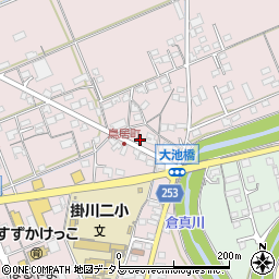 静岡県掛川市大池445周辺の地図