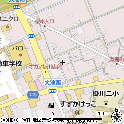 静岡県掛川市大池8周辺の地図