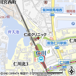 仁川理容周辺の地図
