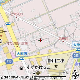 静岡県掛川市大池25周辺の地図