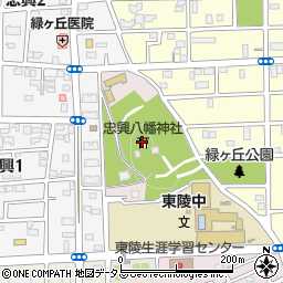 忠興八幡神社周辺の地図