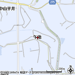 愛知県知多郡美浜町奥田午池周辺の地図
