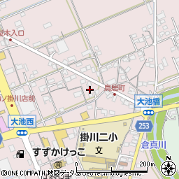 静岡県掛川市大池608周辺の地図