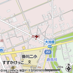 静岡県掛川市大池446周辺の地図