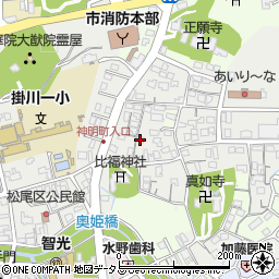 静岡県掛川市掛川周辺の地図