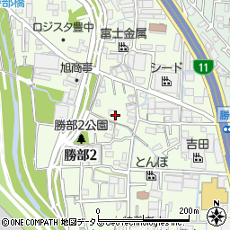 大阪府豊中市勝部2丁目2-14周辺の地図