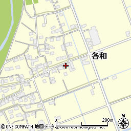 静岡県掛川市各和121周辺の地図