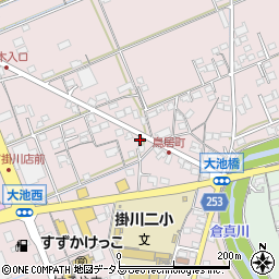 静岡県掛川市大池607周辺の地図