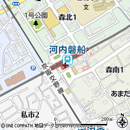 八剣伝 JR河内磐船駅前店周辺の地図