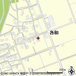 静岡県掛川市各和117周辺の地図