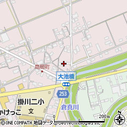 静岡県掛川市大池348周辺の地図