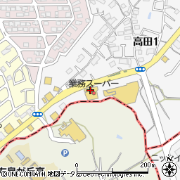 業務スーパー枚方高田店周辺の地図