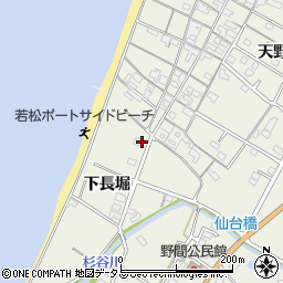 愛知県知多郡美浜町野間下長堀周辺の地図
