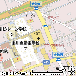 クローバーバロー掛川店周辺の地図