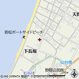 愛知県美浜町（知多郡）野間（下長堀）周辺の地図