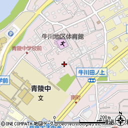 愛知県豊橋市牛川町（田ノ上）周辺の地図