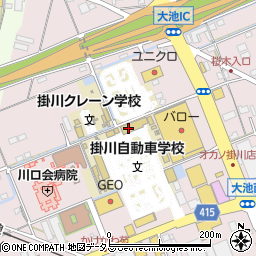株式会社掛川自動車学校　研修所周辺の地図
