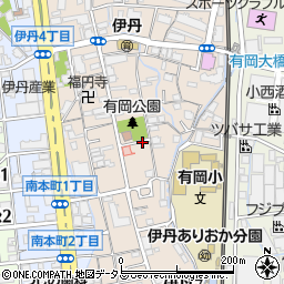兵庫県伊丹市伊丹周辺の地図